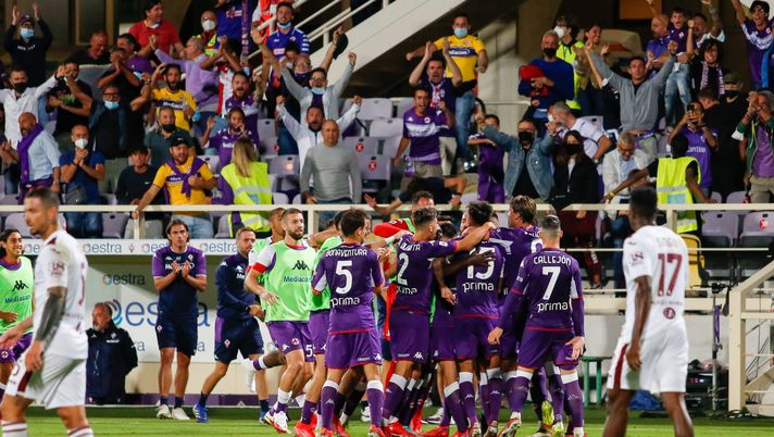 GERMOGLI PH: 28 AGOSTO 2021 FIRENZE STADIO ARTEMIO FRANCHI SERIE A FIORENTINA VS TORINO NELLA FOTO ESULTANZA GOL GONZALEZ 