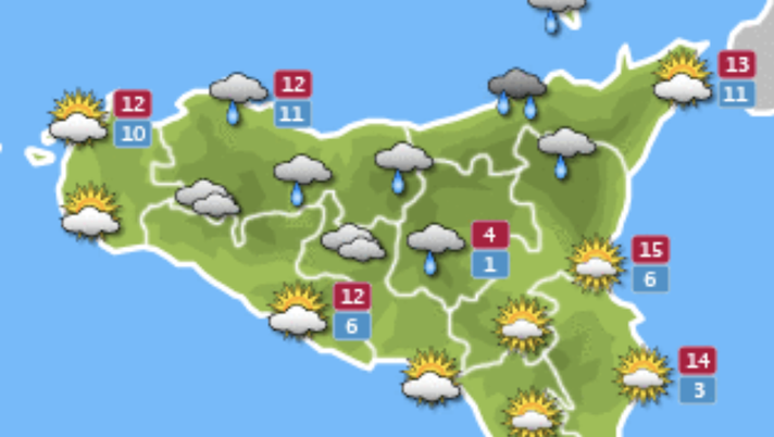 Meteo Palermo, pioggia e cielo coperto: le previsioni di martedì 11 gennaio meteo