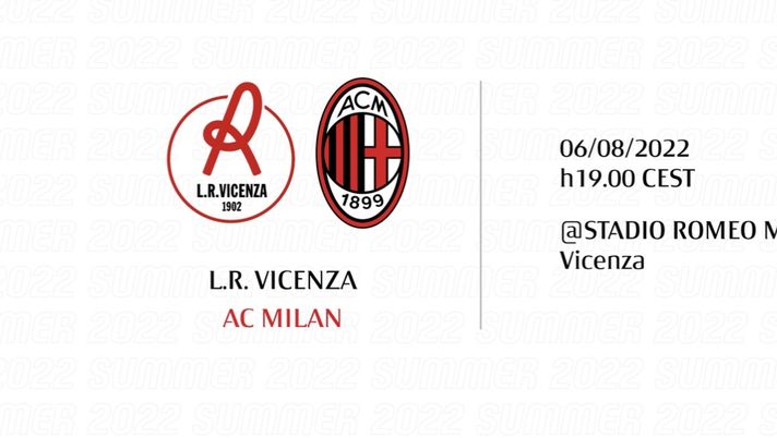 Vicenza Milan amichevole