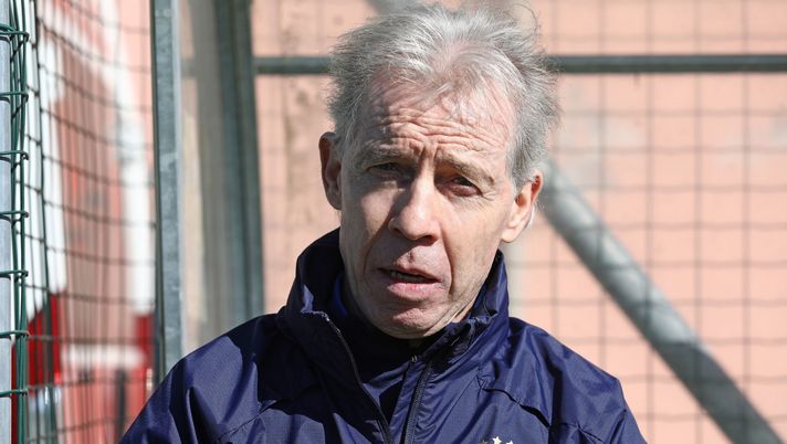 NOVARA, ITALY - OCTOBER 07: Italy coach Daniele Zoratto looks on before the friendly match between Italy U16 and Austria U16  at Novarello Training Center on October 06, 2021 in Novara, Italy. (Photo by Marco Luzzani/Getty Images) 