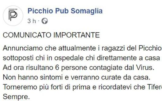 Il post su Facebook Il post su Facebook