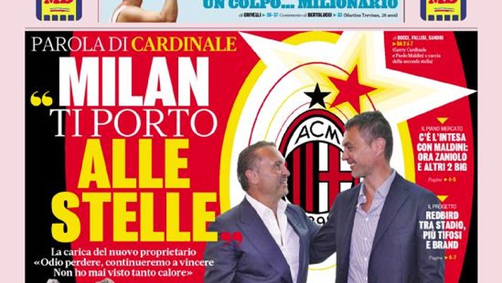 Prima Pagina, La Gazzetta dello Sport: “Milan, ti porto alle stelle. La Juve vede Pogba” - immagine 1