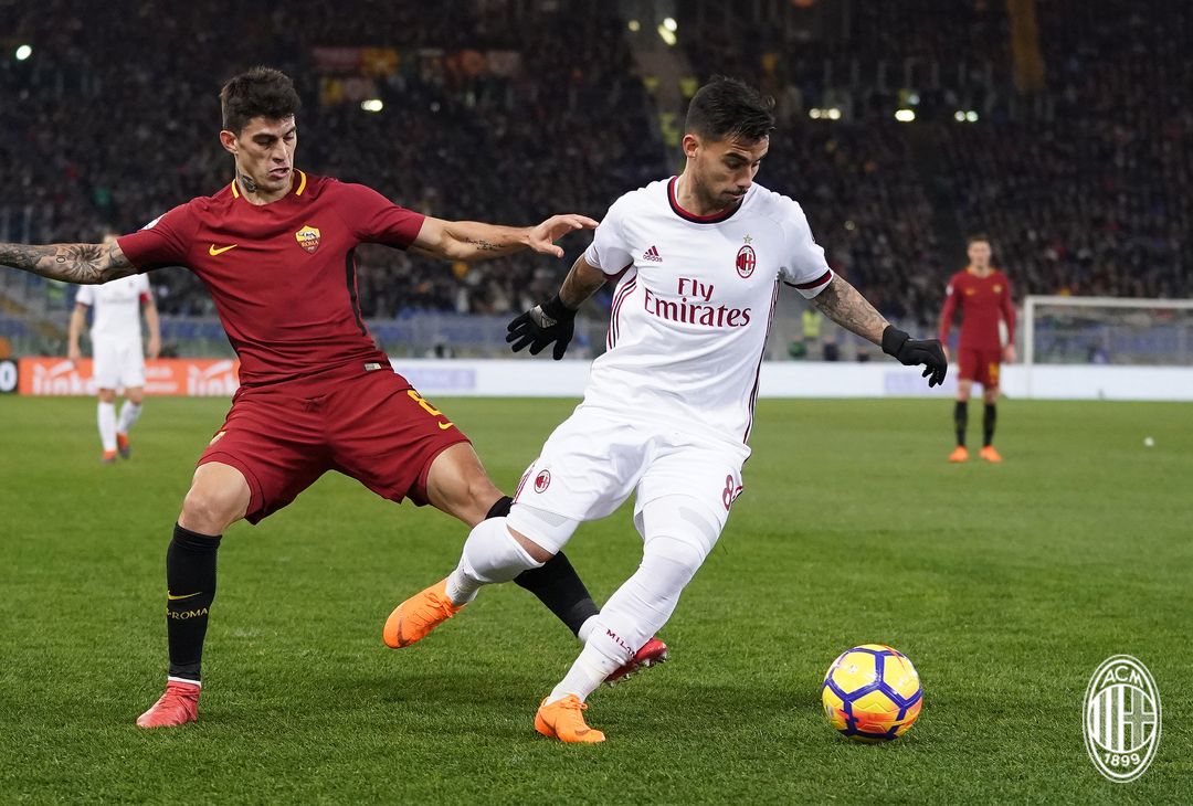  Diego Perotti e Jesus Suso durante Roma-Milan (credits: acmilan.com) 