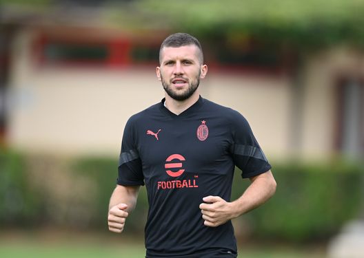 Ante Rebic (attaccante AC Milan), qui durante una seduta di allenamento a Milanello | Milan News (Getty Images) Ante Rebic AC Milan allenamento Milanello