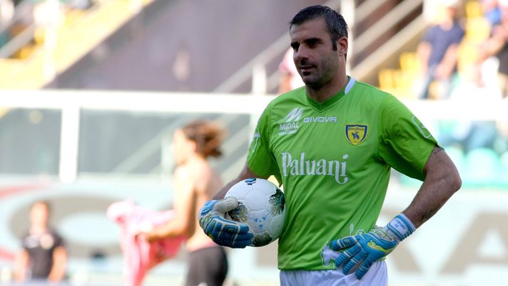 Il portiere del Chievo Verona Stefano Sorrentino - oggi, 06 maggio 2012 allo stadio" Renzo Barbera" di Palermo. 
ANSA/CORRADO LANNINO 