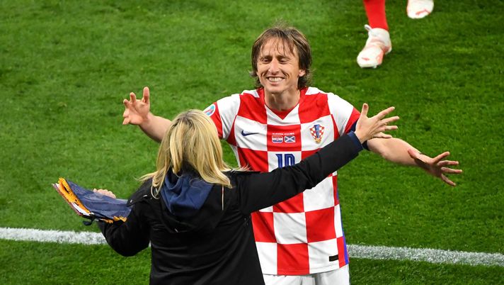 GLASGOW, SCOTLAND - JUNE 22: Luka Modric of Croatia celebrates after victory in the UEFA Euro 2020 Championship Group D match between Croatia and Scotland at Hampden Park on June 22, 2021 in Glasgow, Scotland. (Photo by Andy Buchanan - Pool/Getty Images) GLASGOW, SCOTLAND - JUNE 22: Luka Modric of Croatia celebrates after victory in the UEFA Euro 2020 Championship Group D match between Croatia and Scotland at Hampden Park on June 22, 2021 in Glasgow, Scotland. (Photo by Andy Buchanan - Pool/Getty Images)