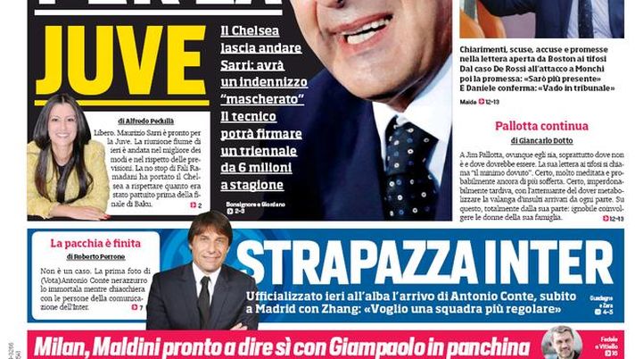 Prima Pagina, Corriere dello Sport: “Libero per la Juve. Champions Queen. Strapazza Inter” Prima Pagina, Corriere dello Sport: “Libero per la Juve. Champions Queen. Strapazza Inter”