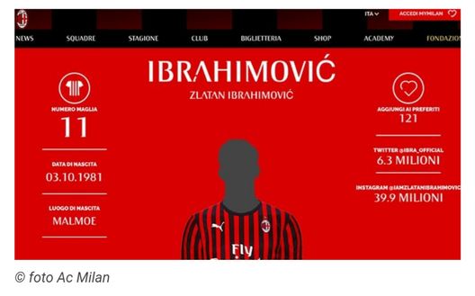Cresce l'attesa per il numero di maglia di Ibrahimovic al Milan Cresce l'attesa per il numero di maglia di Ibrahimovic al Milan