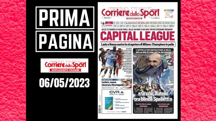 Prima pagina Corriere dello Sport: 'Capital League'