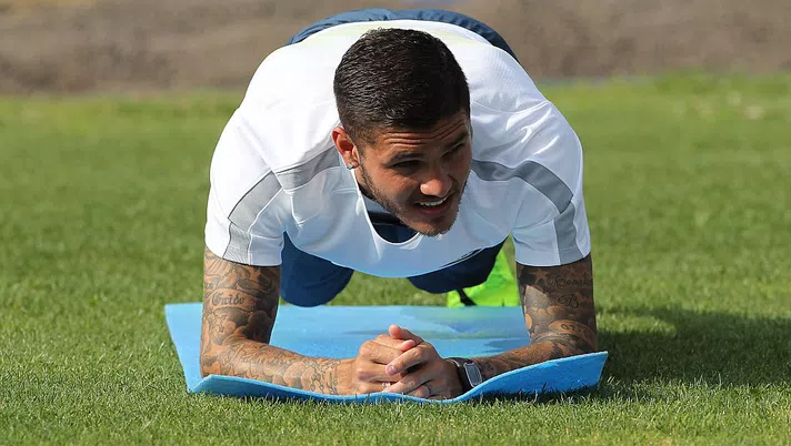 Mauro Icardi in allenamento