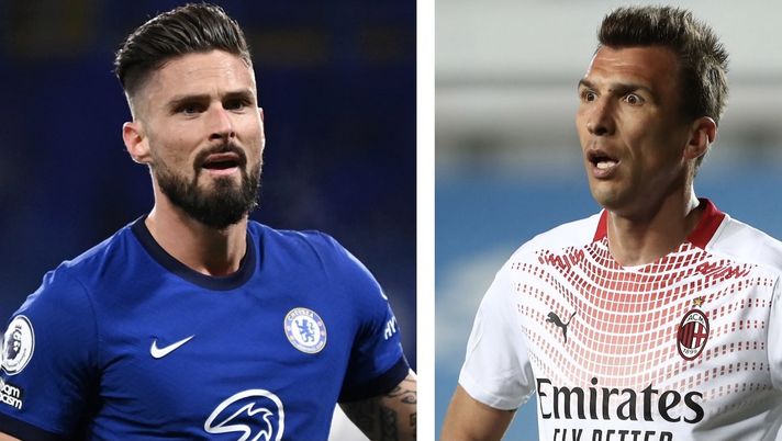Olivier Giroud e Mario Mandzukic, presente e passato del Milan | Calciomercato AC Milan News (Getty Images) 
