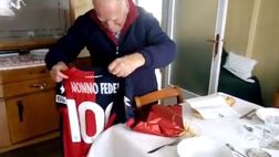 I 100 anni di Nonno Fedele: la maglia del Crotone e gli auguri di tutto il popolo rossoblù