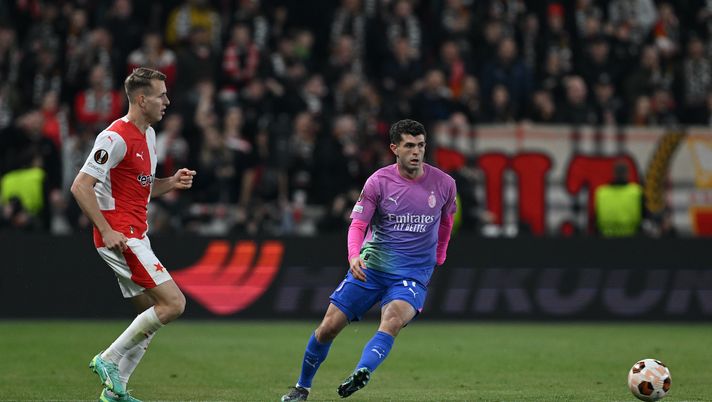 Christian Pulisic AC Milan Slavia Praga-Milan 1-3 Europa League 2023-2024