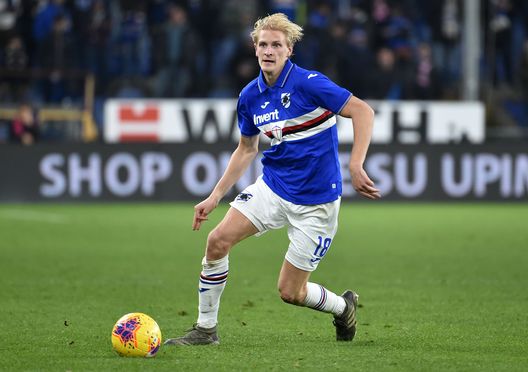 GENOA, ITALY - DECEMBER 08: Morten Thorsby of UC Sampdoria in action during the Serie A match between UC Sampdoria and Parma Calcio at Stadio Luigi Ferraris on December 8, 2019 in Genoa, Italy. (Photo by Paolo Rattini/Getty Images) GENOA, ITALY - DECEMBER 08: Morten Thorsby of UC Sampdoria in action during the Serie A match between UC Sampdoria and Parma Calcio at Stadio Luigi Ferraris on December 8, 2019 in Genoa, Italy. (Photo by Paolo Rattini/Getty Images)