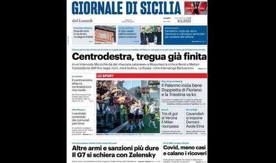 Prima Pagina, Giornale di Sicilia: “Il Palermo inizia bene, doppietta di Floriano…” Prima Pagina