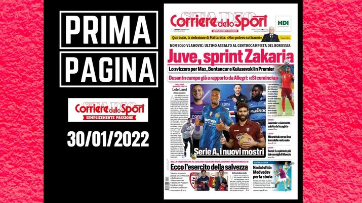 Il Corriere dello Sport, la prima pagina di oggi, domenica 30 gennaio 2022