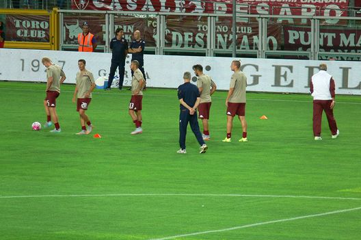 Torino-Pescara il riscaldamento pre partita Torino-Pescara il riscaldamento pre partita