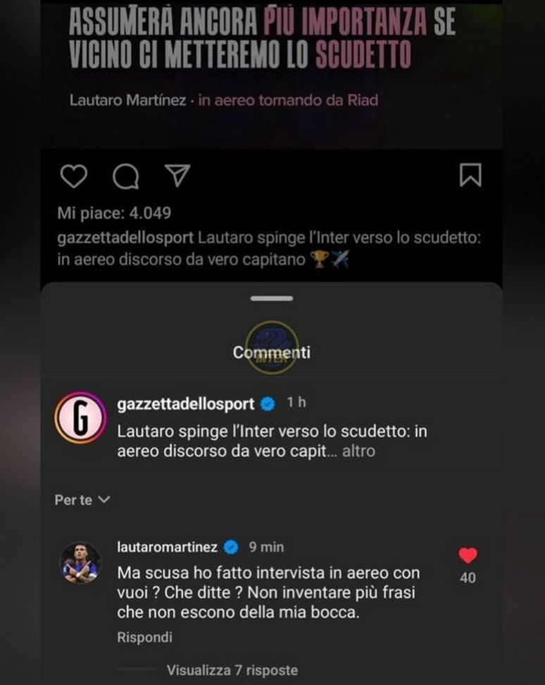 Lautaro smentisce discorsi sullo scudetto in aereo: “Mai pronunciate quelle parole”- immagine 3