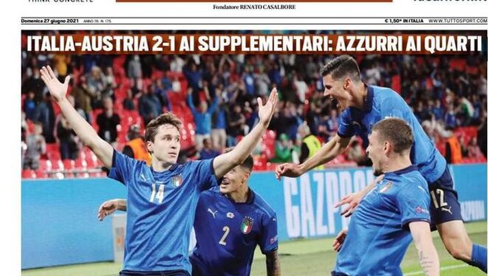 Prima Pagina, Tuttosport: “Il cuore in gol! Juve-Locatelli, assist Sassuolo” 