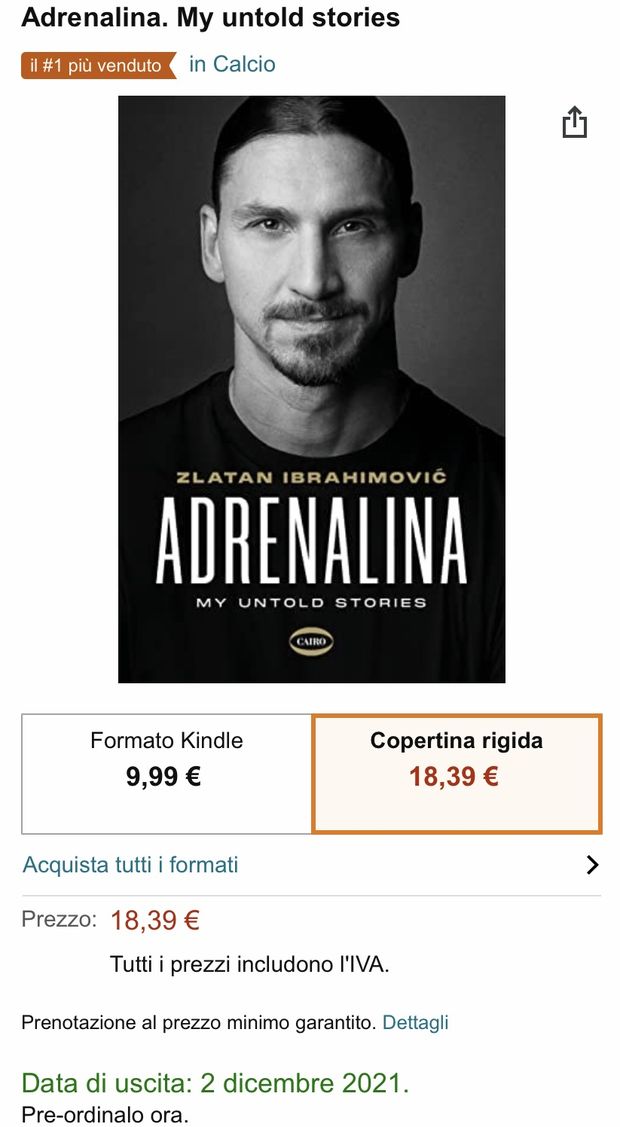 “Adrenalina”, dal 2 dicembre disponibile il nuovo libro di Ibrahimovic- immagine 3