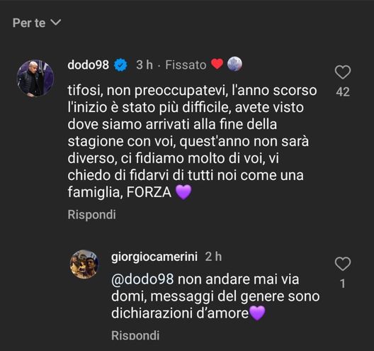 FOTO Dodò predica calma: “Tifosi non preoccupatevi, anche l’anno scorso…”- immagine 2
