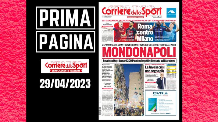 Prima pagina Corriere dello Sport: 'Mondo Napoli'