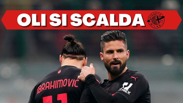 Zlatan Ibrahimovic e Olivier Giroud (attaccanti AC Milan): chi giocherà nel derby? | Milan News (Getty Images) Ibrahimovic Giroud Inter-Milan