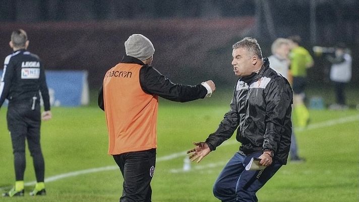 Di Donato (a sinistra) esulta dopo la vittoria sul Carpi 