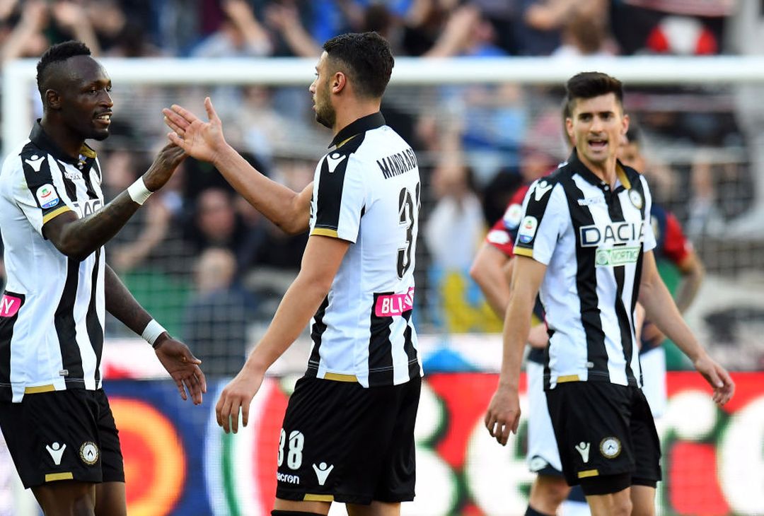  UDINE, ITALY - MARCH 30:  Rolando Mandragora of Udinese Calcio celebrates after scoring his team second goal during the Serie A match between Udinese and Genoa CFC at Stadio Friuli on March 30, 2019 in Udine, Italy.  (Photo by Alessandro Sabattini/Getty Images) 