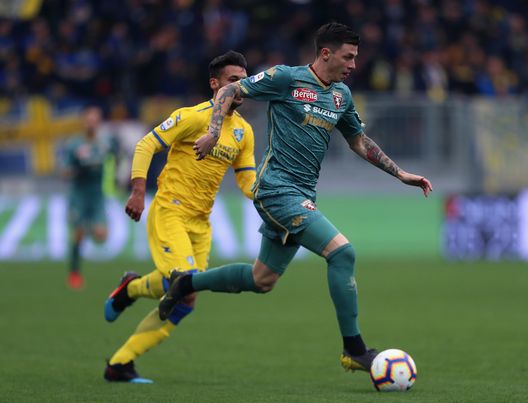  FROSINONE, ITALY - MARCH 10: Daniele Baselli of Torino FC in action during the Serie A match between Frosinone Calcio and Torino FC at Stadio Benito Stirpe on March 10, 2019 in Frosinone, Italy. (Photo by Paolo Bruno/Getty Images) 