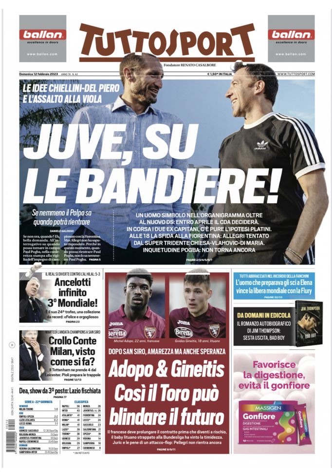 EDICOLA TS – Crollo Conte. Pioli prepara le trappole per la Champions - immagine 1