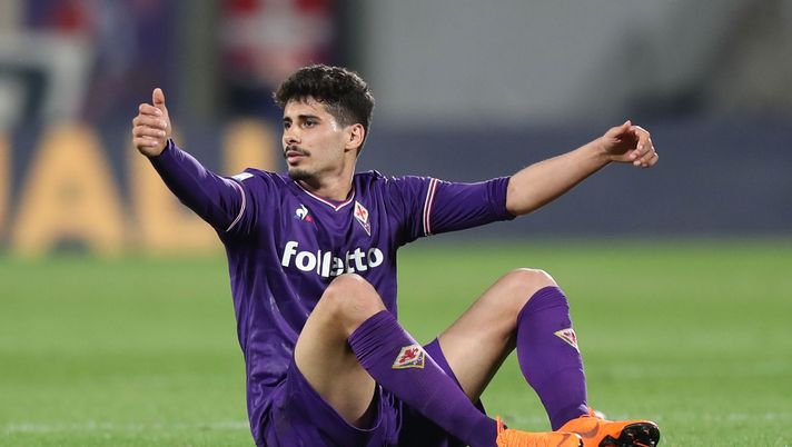 FLORENCE, ITALY - APRIL 18: Gil Dias of ACF Fiorentina reacts during the serie A match between ACF Fiorentina and SS Lazio at Stadio Artemio Franchi on April 18, 2018 in Florence, Italy.  (Photo by Gabriele Maltinti/Getty Images) 