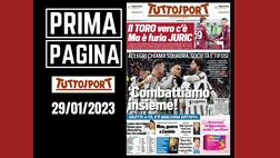 Prima pagina Tuttosport: “Combattiamo insieme”