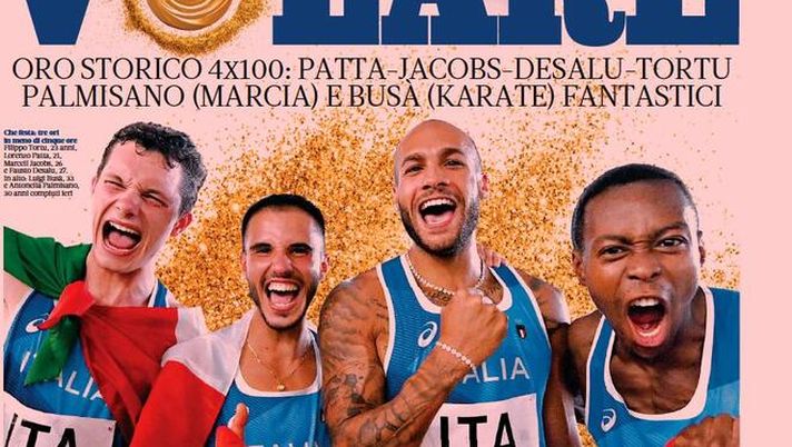 Prima Pagina, La Gazzetta dello Sport: &#8220;Volare! A Tokyo è record di podi azzurri&#8221; 