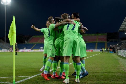 Lazio, esultanza di gruppo Lazio, esultanza di gruppo