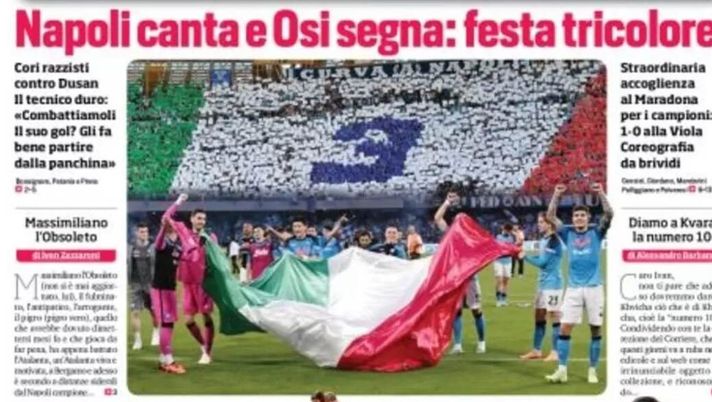IL NAPOLI SUI MEDIA – Le prime pagine dei giornali di oggi 8 maggio 2023 - immagine 1