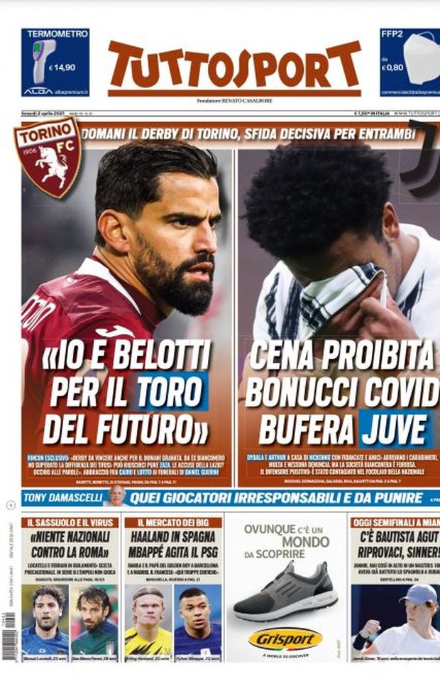 Prima Pagina, Tuttosport: “Bufera Juve. Haaland in Spagna, Mbappé agita il PSG” Prima Pagina, Tuttosport: “Bufera Juve. Haaland in Spagna, Mbappé agita il PSG”