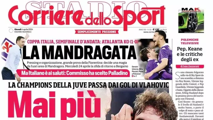 PRIMA PAGINA CORRIERE DELLO SPORT OGGI: “Napoli, la lista di Manna: subito Sudakov” - immagine 1