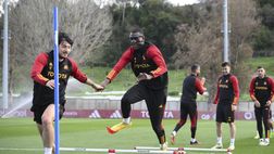 Roma-Brighton, la rifinitura: c’è Karsdorp, Ndicka si allena con la maschera