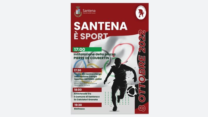 Santena, intitolazione di un campo a Janni e amichevole con alcuni ex granata - immagine 1