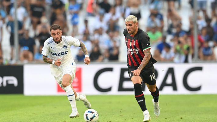 Theo Hernández AC Milan amichevole Olympique Marsiglia-Milan 0-2
