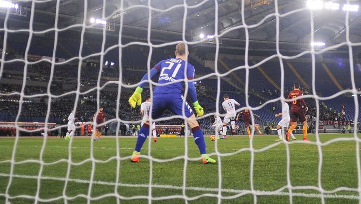 ROME, ITALY - FEBRUARY 19:  AS Roma player Leandro Paredes scores the goal during the Serie A match between AS Roma and FC Torino at Stadio Olimpico on February 19, 2017 in Rome, Italy.  (Photo by Luciano Rossi/AS Roma via Getty Images) 