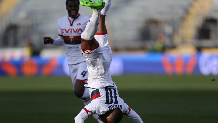 EMPOLI, ITALY - MARCH 05: Julies Oliver Ntcham of Genoa CFC celebrates after scoreing the opening goal during the Serie A match between Empoli FC and Genoa CFC at Stadio Carlo Castellani on March 5, 2017 in Empoli, Italy. (Photo by Gabriele Maltinti/Getty Images) EMPOLI, ITALY - MARCH 05: Julies Oliver Ntcham of Genoa CFC celebrates after scoreing the opening goal during the Serie A match between Empoli FC and Genoa CFC at Stadio Carlo Castellani on March 5, 2017 in Empoli, Italy. (Photo by Gabriele Maltinti/Getty Images)