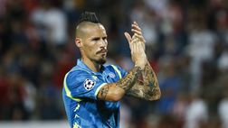 Napoli, distrazione muscolare per Hamsik: tornerà dopo la sosta