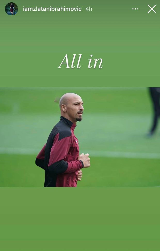 La storia Instagram di Zlatan Ibrahimovic La storia Instagram di Zlatan Ibrahimovic