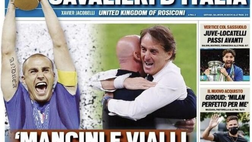 Prima Pagina, Tuttosport: “Mancini e Vialli santi subito. Cavalieri d’Italia”