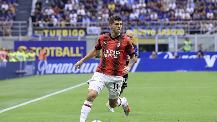 Christian Pulisic attaccante AC Milan derby Inter-Milan 5-1 Serie A 2023-2024