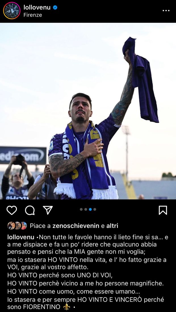 Venuti: “Non sempre c’è un lieto fine. Firenze non mi vuole? Che ridere”- immagine 2