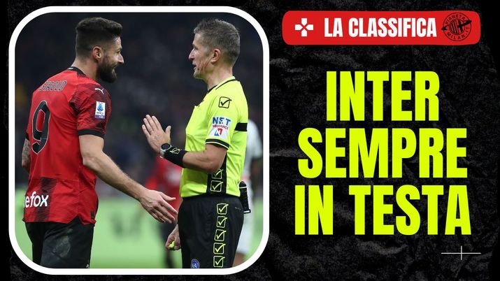 Olivier Giroud, attaccante del Milan, e Daniele Orsato, arbitro 29/02/2024 PianetaMilan.it