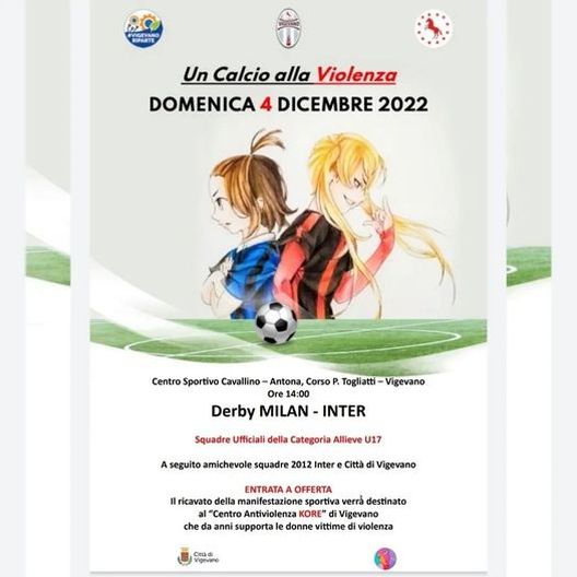 Le Allieve Under 17 a Vigevano: derby Milan-Inter contro la violenza sulle donne- immagine 2